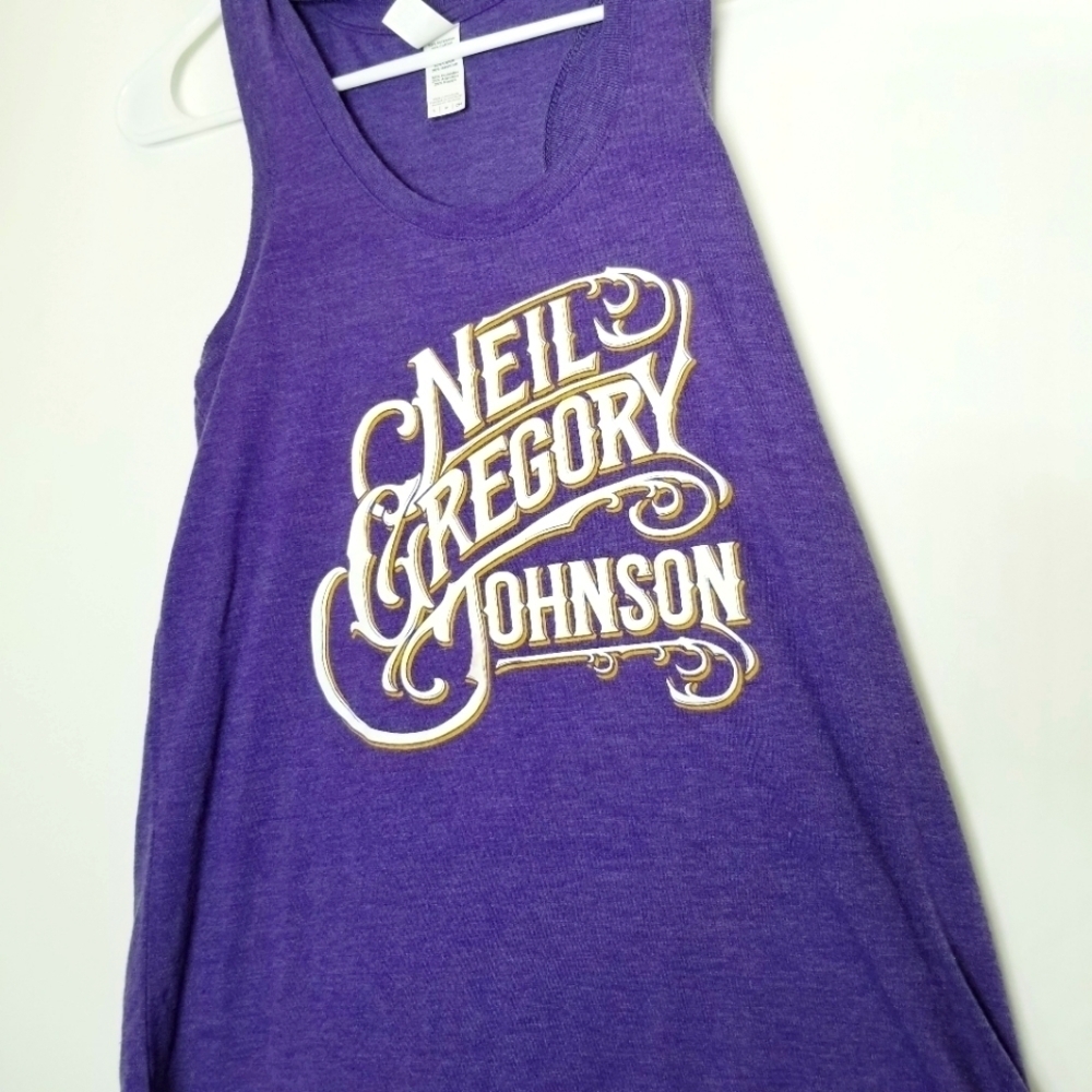 Neil Gregory Johnson Purple Tank Song Writer Sad Song For‎ Stay at Home Dads EUC